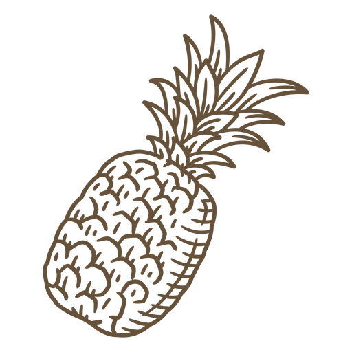 Fruta abacaxi desenhada à mão Desenho PNG