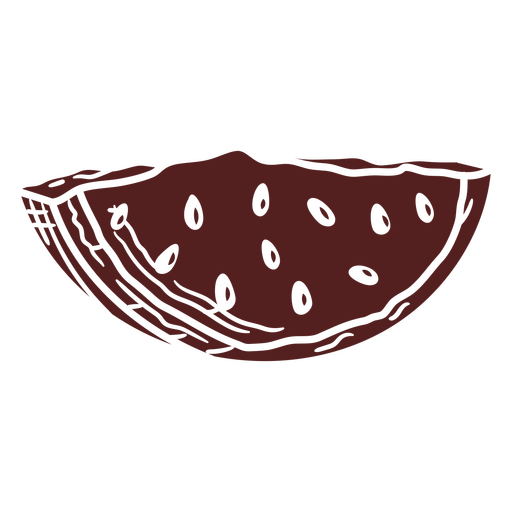 Scheibe Wassermelone ausschneiden PNG-Design