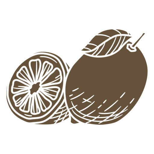 Stilisierte Fruchtillustration mit Zitrone und Limette PNG-Design