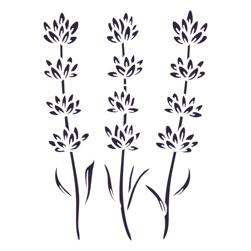Elegante diseño de flor de lavanda. Diseño PNG