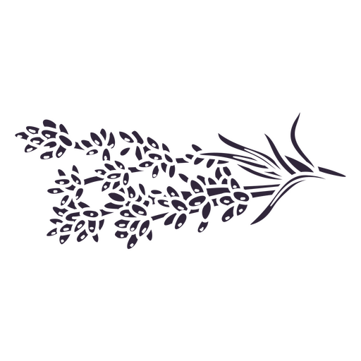 Stylized botanical branch illustration design PNG Design