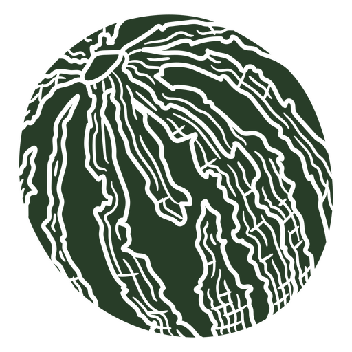 Modernes Wassermelonen-Strichzeichnungsdesign PNG-Design