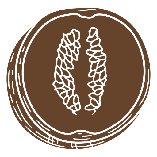 Künstlerische Kaffeebohnenillustration PNG-Design