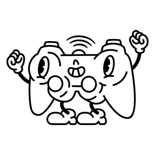 Design de controle de jogo de desenho animado lúdico Desenho PNG