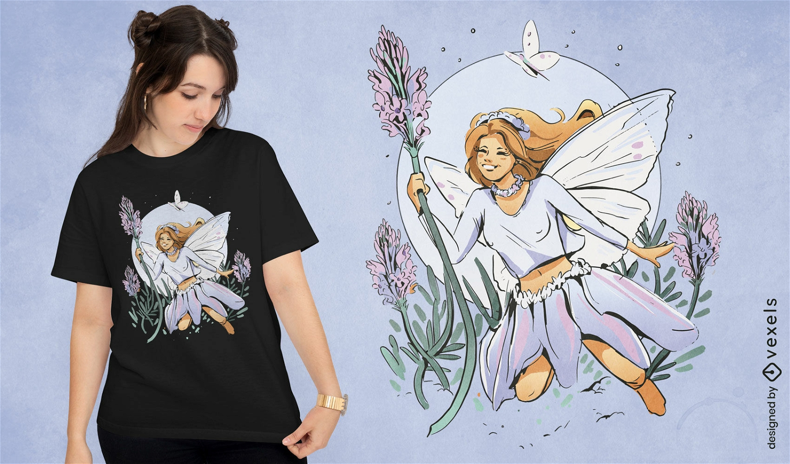 Lavender fairy t-shirt design