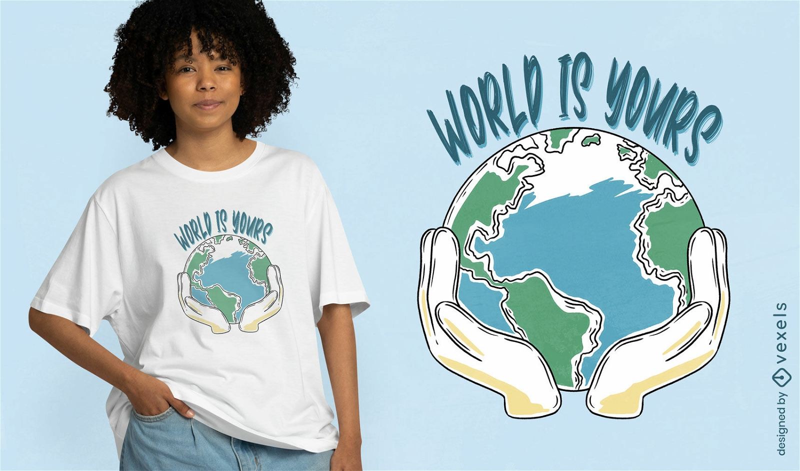 Diseño de camiseta de empoderamiento global.