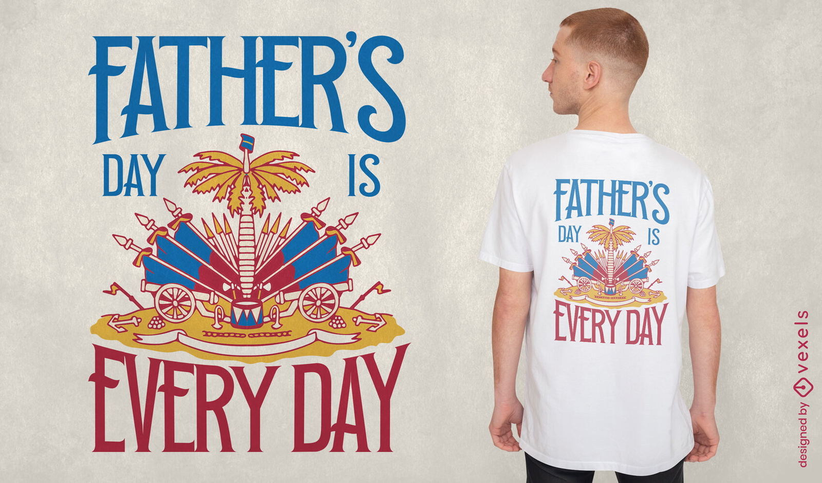 Haitian father's day quote t-shirt design