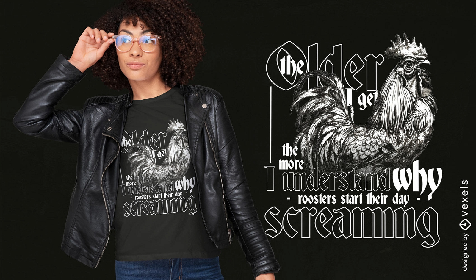 Rooster quote t-shirt design