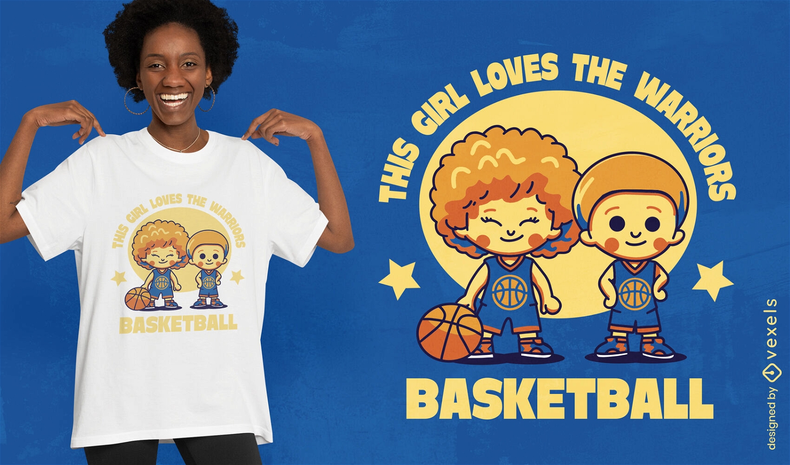 Kinder spielen Basketball-T-Shirt-Design