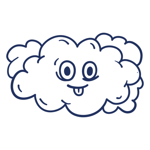DUPLICADO Wolke mit Smiley-Gesicht PNG-Design