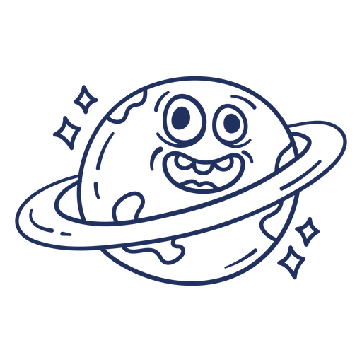 Cartoon-Saturn-Symbol PNG-Design