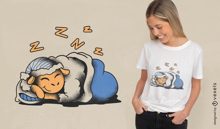 Adorable sheep dream t-shirt design