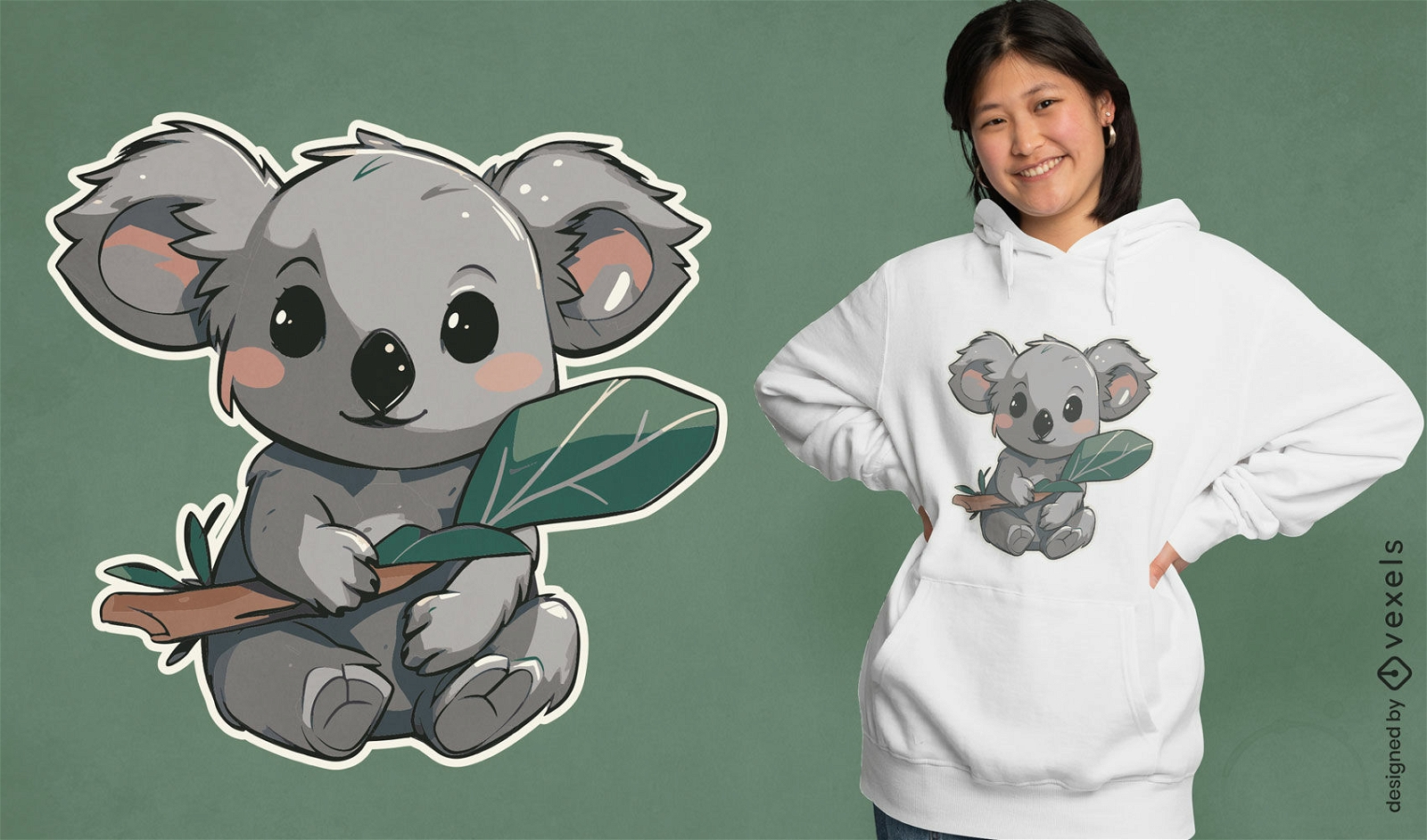 Design de camiseta de animal australiano coala fofo