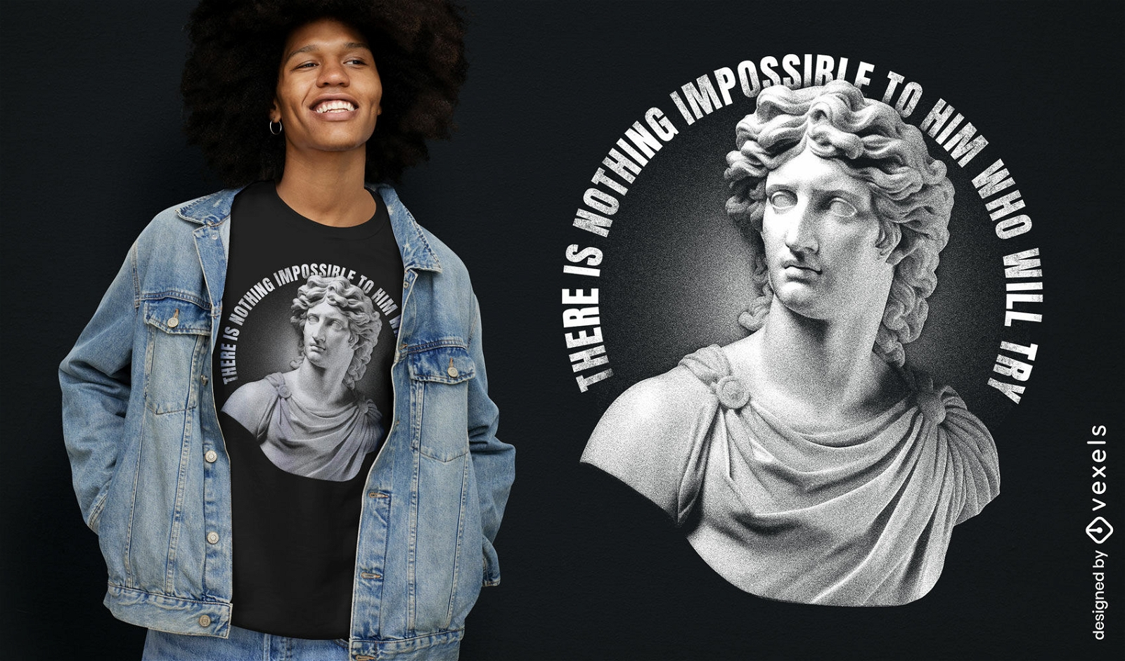 Alexander the Great quote t-shirt design