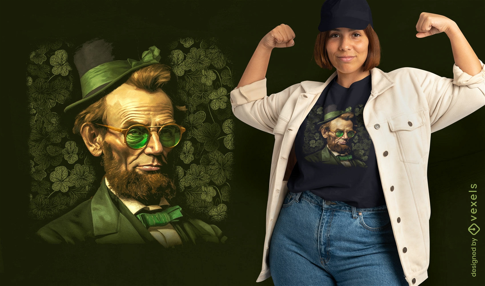 Design de camiseta Lincoln de St. Patrick