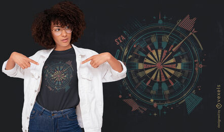 Colorful darts game t-shirt design