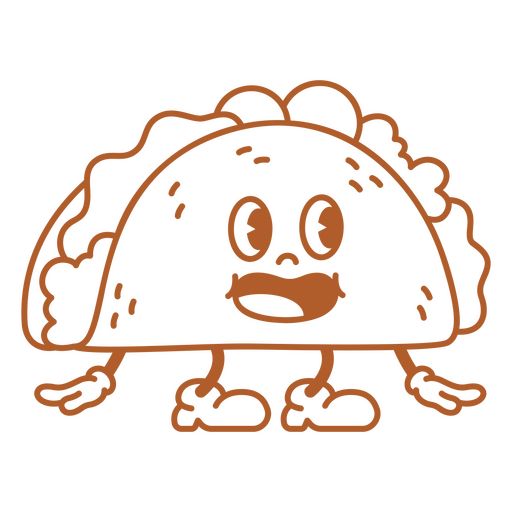 Cartoon taco PNG Design