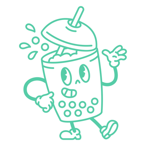 Chá de bolhas de desenho animado Desenho PNG