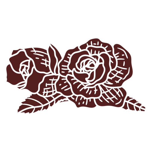 Zwei braune Rosen PNG-Design