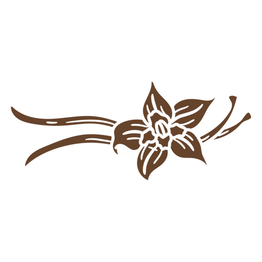 Brown flower cut out PNG Design