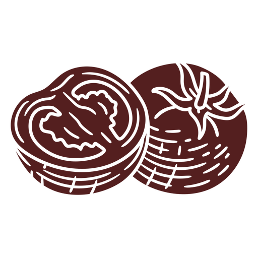 Two tomatoes PNG Design