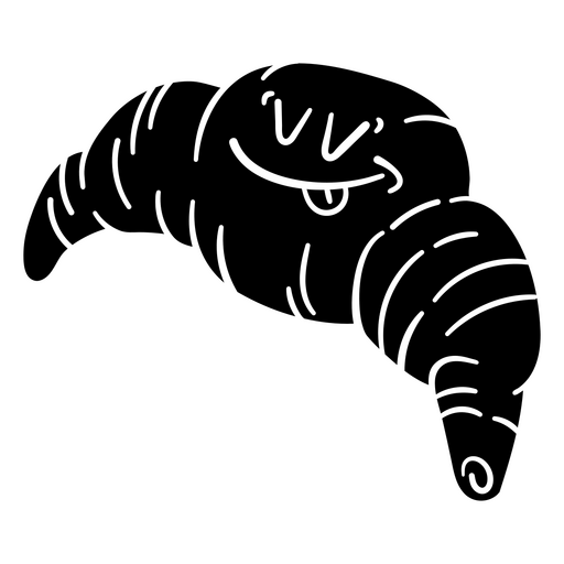 Design de personagem de croissant lúdico Desenho PNG