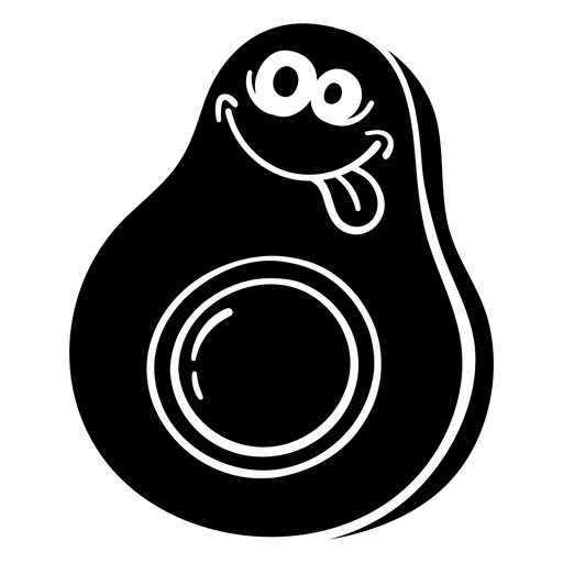 Ilustração divertida de personagem de abacate Desenho PNG