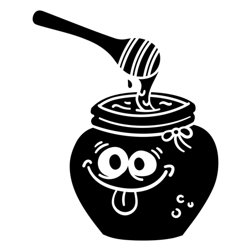 Verspielte Honigglasillustration PNG-Design