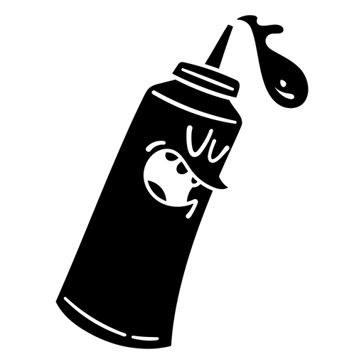 Ilustração divertida de garrafa de mostarda Desenho PNG