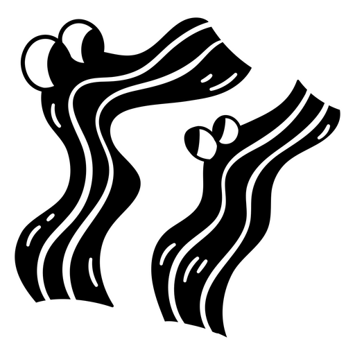 Ilustração estilizada de onda de bacon Desenho PNG