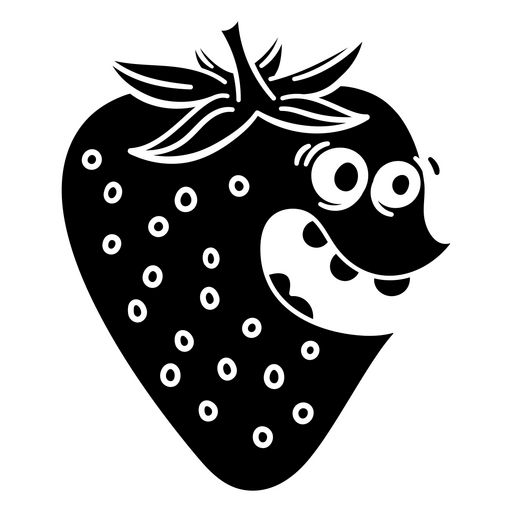 Design lúdico de morango em desenho animado Desenho PNG