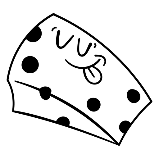 Design gráfico lúdico de queijo Desenho PNG