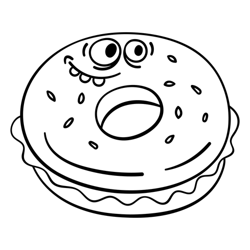 Ilustração divertida de hambúrguer de desenho animado Desenho PNG