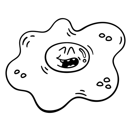 Ilustração divertida de ovo sorridente em estilo cartoon Desenho PNG