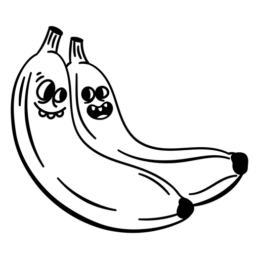 Ilustración de personaje de plátano juguetón Diseño PNG