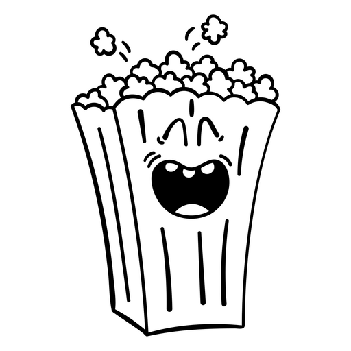 Design de ilustração lúdica de pipoca Desenho PNG