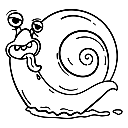 Ilustração divertida de caracol de desenho animado Desenho PNG