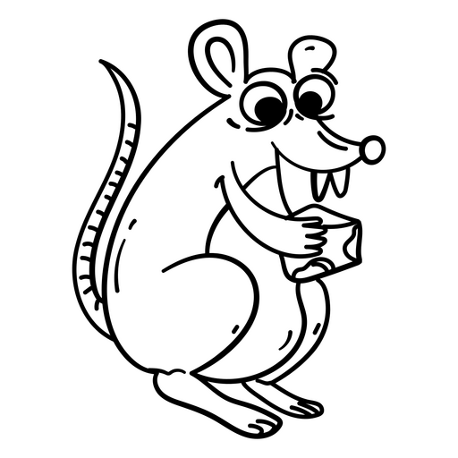 Design de rato de desenho animado divertido Desenho PNG