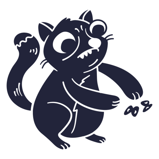 Playful cartoon cat illustration PNG Design