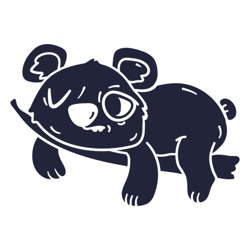 Urso coala dormindo em um galho Desenho PNG