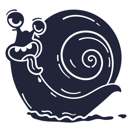 Cartoon snail cut out PNG Design