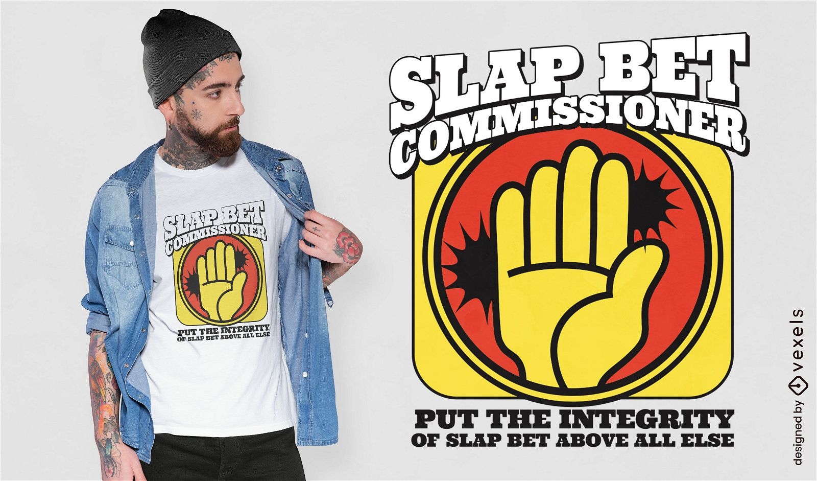 Slap bet comissioner t-shirt design