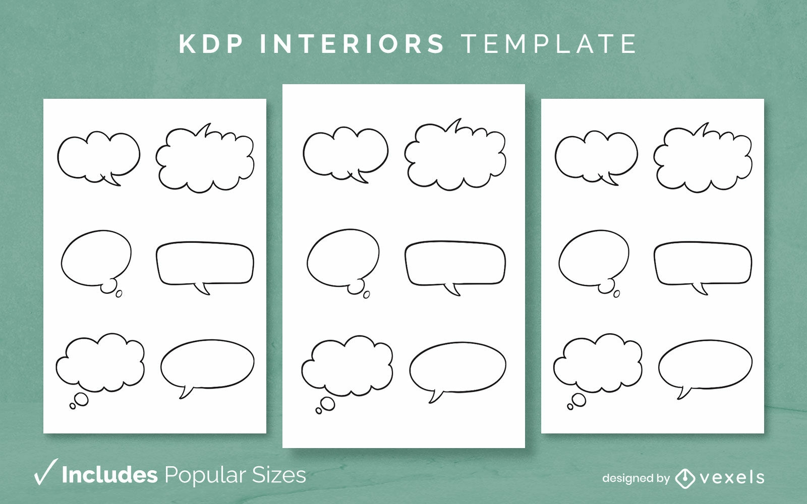 Text bubbles KDP interior template