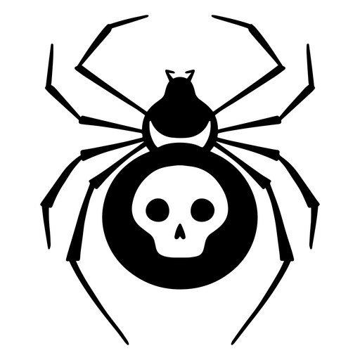 Design sinistro de aranha com motivo de caveira Desenho PNG