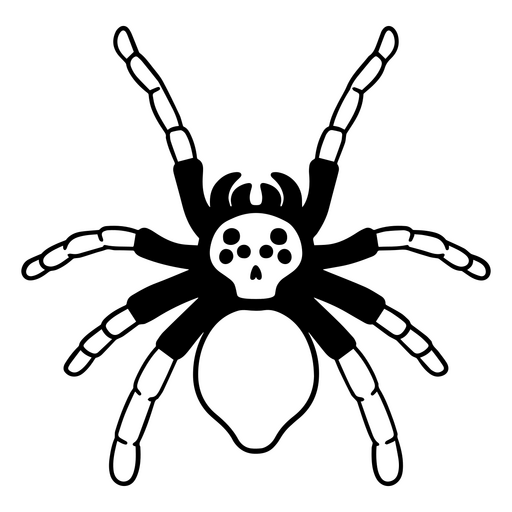 Dark silhouette spider graphic design PNG Design