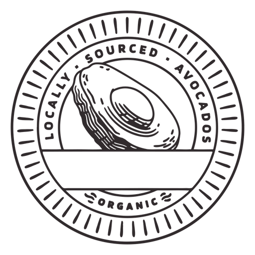 Design de carimbo vintage de abacate para produtos orgânicos Desenho PNG