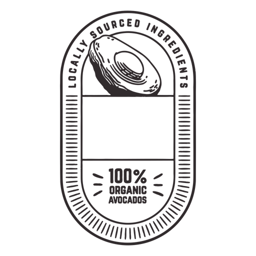 Design de rótulo vintage de abacate Desenho PNG