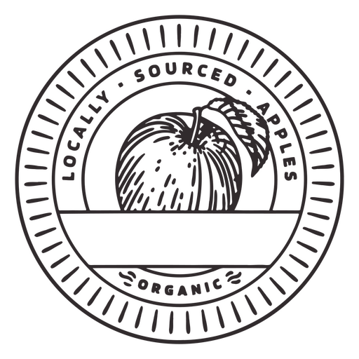 Bio-Apfel-Abzeichen-Design PNG-Design