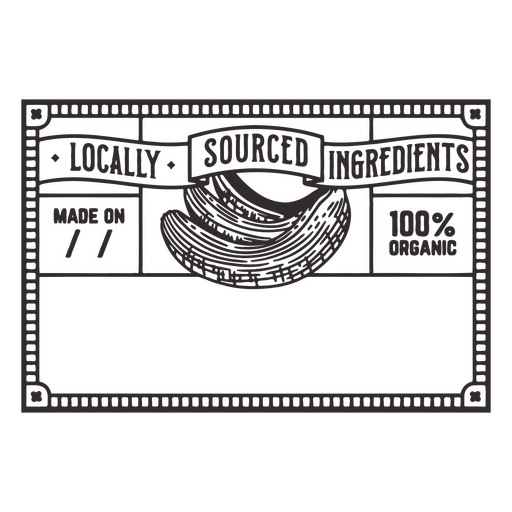 Vintage-Etikettendesign für Bio-Lebensmittel PNG-Design