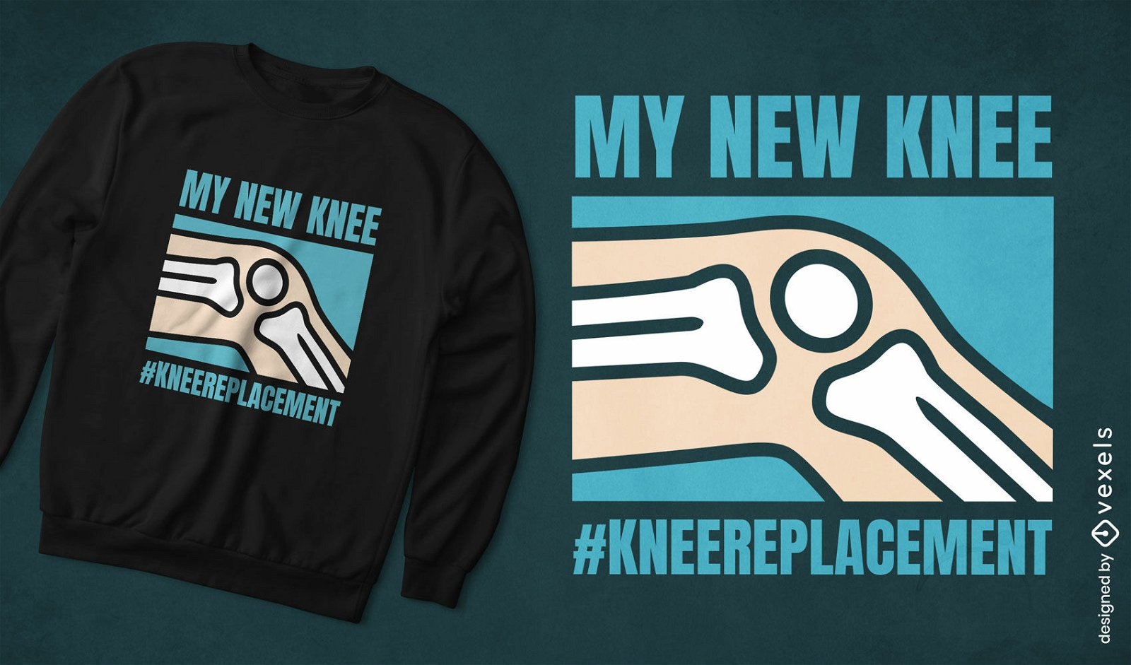 My new knee quote t-shirt design 